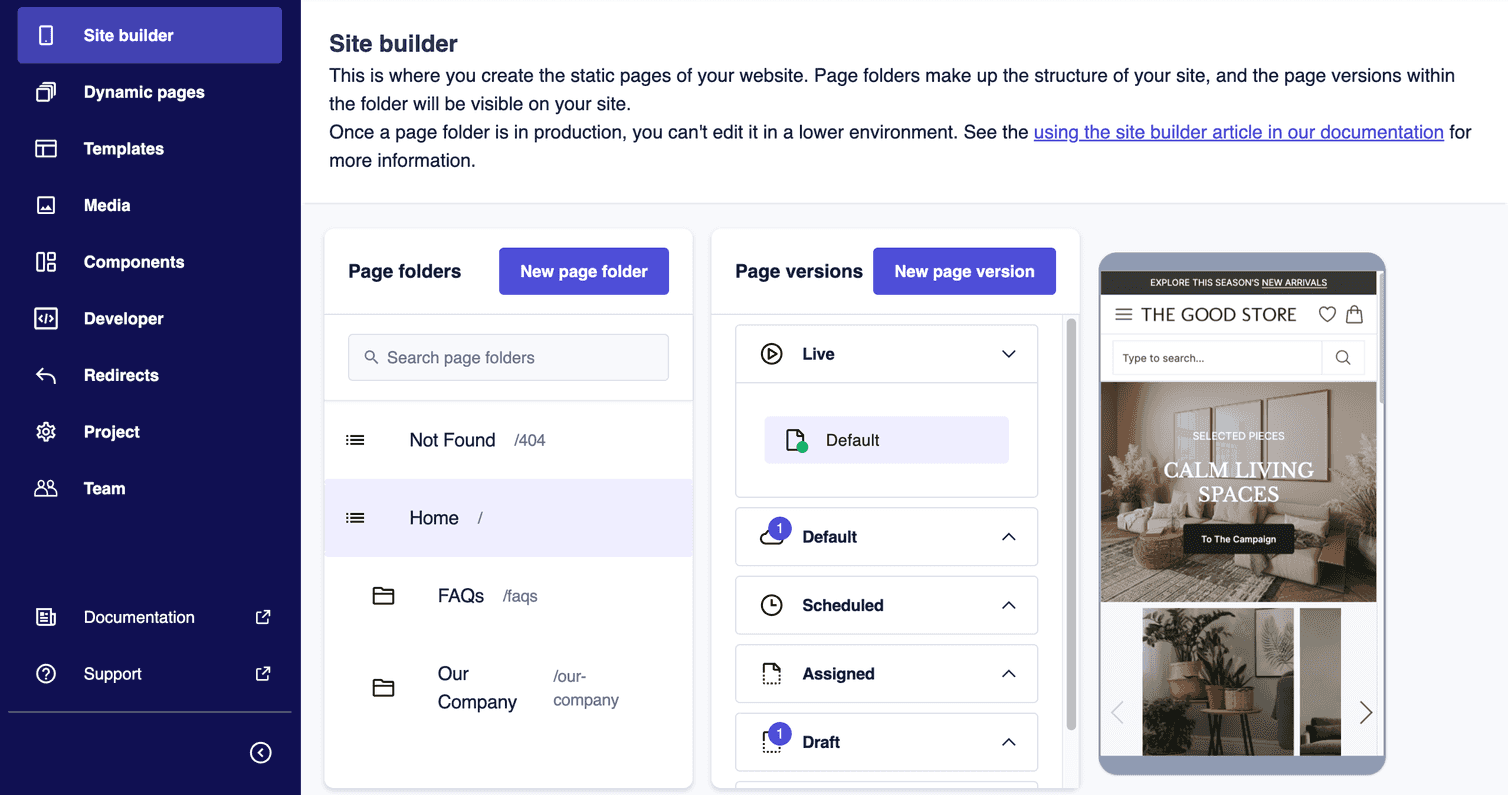 Commercetools Studio interface screenshot